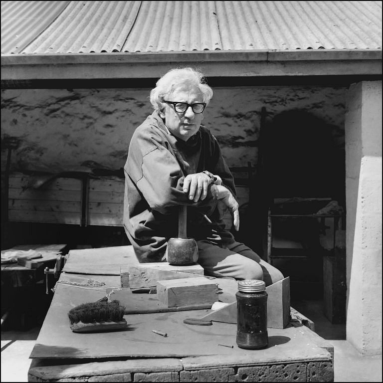 The sculptor Denis Mitchel